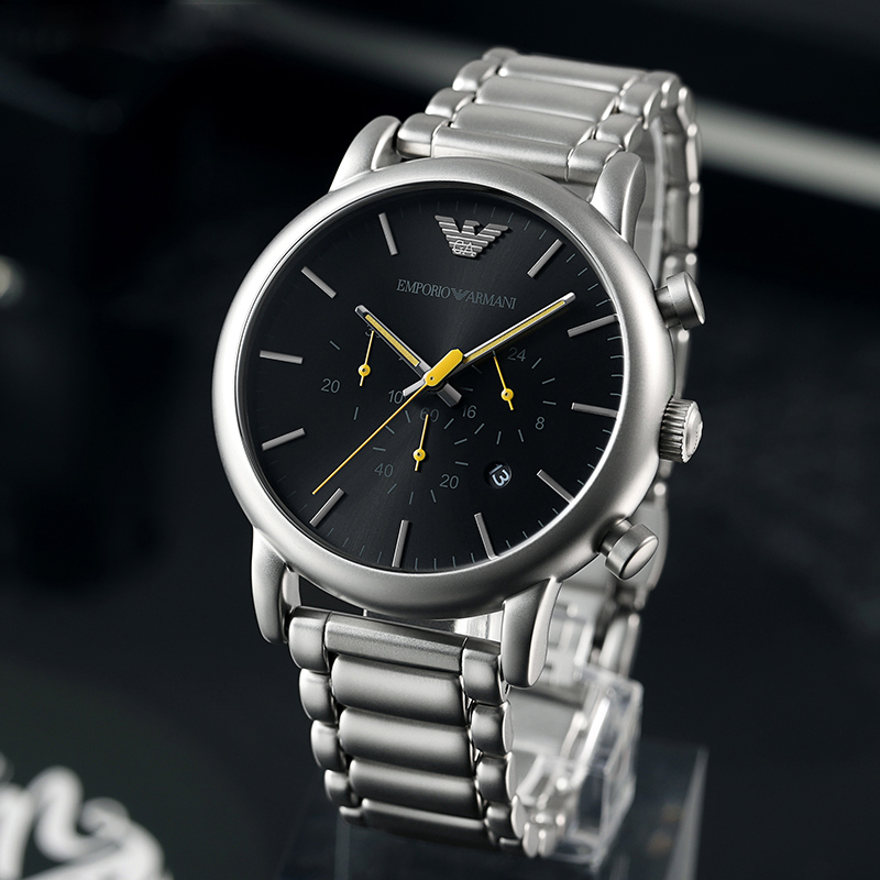 阿玛尼emporioarmani手表简约大气时尚商务欧美钢带石英表男士手表新
