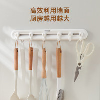意可可可滑动免钉挂钩(6钩两个装)-弯钩E23156随机颜色