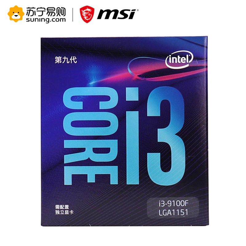 微星MSI B360M MORTAR TITANIUM迫击炮电竞主板+i3 9100F处理器 板U套装