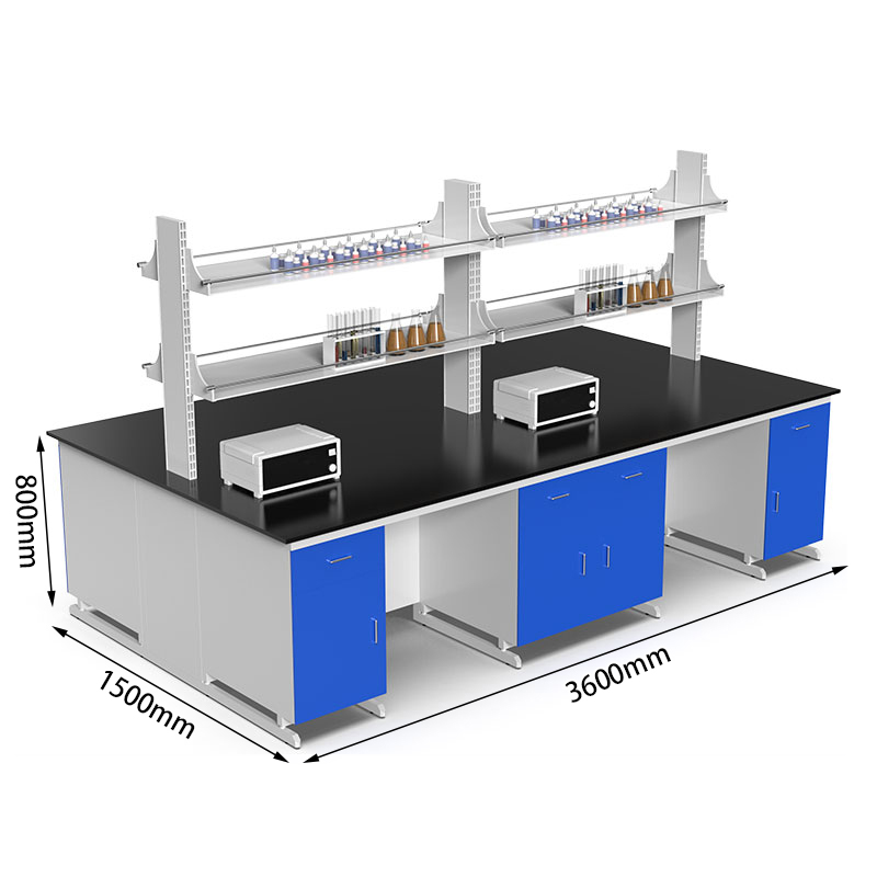 烁恒实验桌钢木3.6m台高清大图