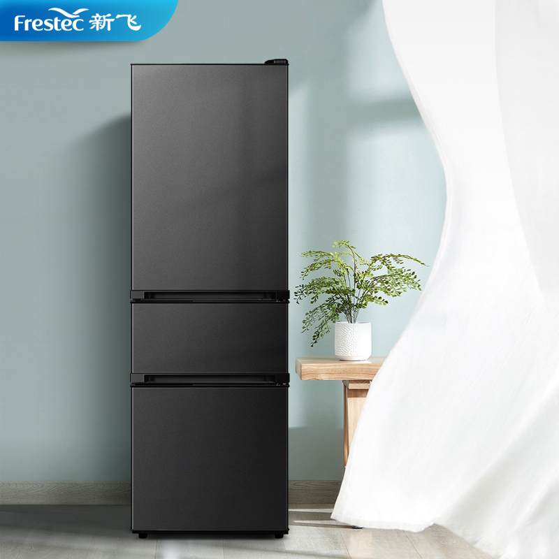 新飞(frestec)207升三门三温家用电冰箱 34升软冷冻 快速制冷环保材质