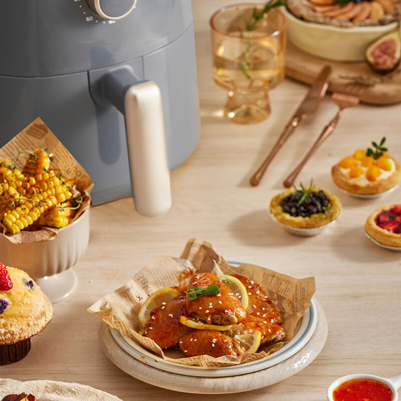 小熊空气炸锅 家用多功能锅 电炸锅微蒸汽空气烤可拆卸易清洗QZG-N10W2[ZMD安心系列] 3L高清大图