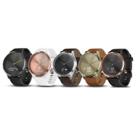 佳明（GARMIN）迪丽热巴同款 vivomove hr 玫瑰金 心率运动健康30防水智能通知指针隐藏式触摸屏智能手表 运动版M号