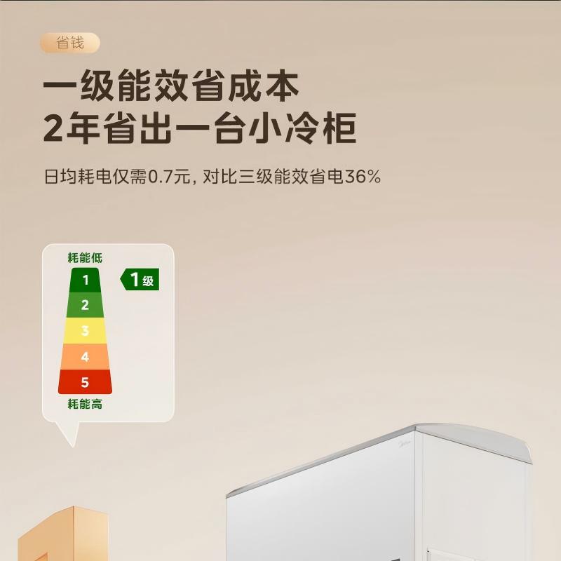 [自营]美的冰箱(Midea)展示柜玻璃门冷藏冷冻柜冰柜商用卧式速冻柜大容量海鲜柜雪糕展示柜256升SD-339HKEM高清大图