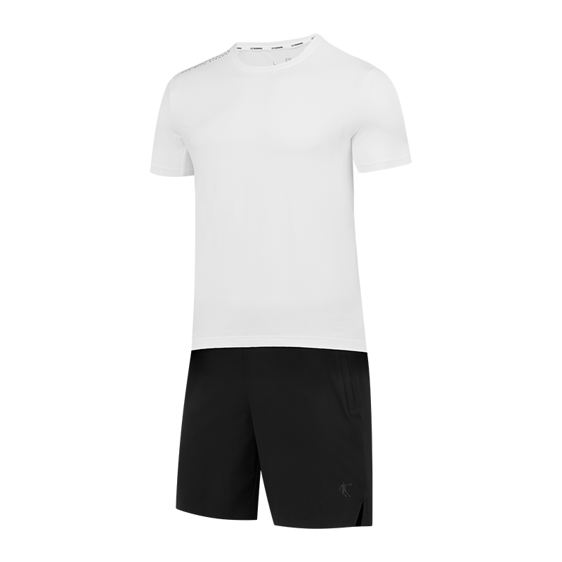 乔丹(QIAODAN) 男款针织短袖T恤衫 夏季速干冰感防晒衣 乔丹白 KHS33251147S高清大图