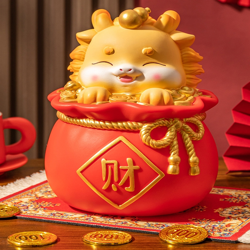古达十二生肖龙年儿童大号存钱罐新款只进不出男女孩储钱蓄罐摆件