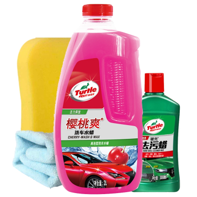 樱桃爽洗车水蜡2L+洗车海绵+毛巾+去污蜡