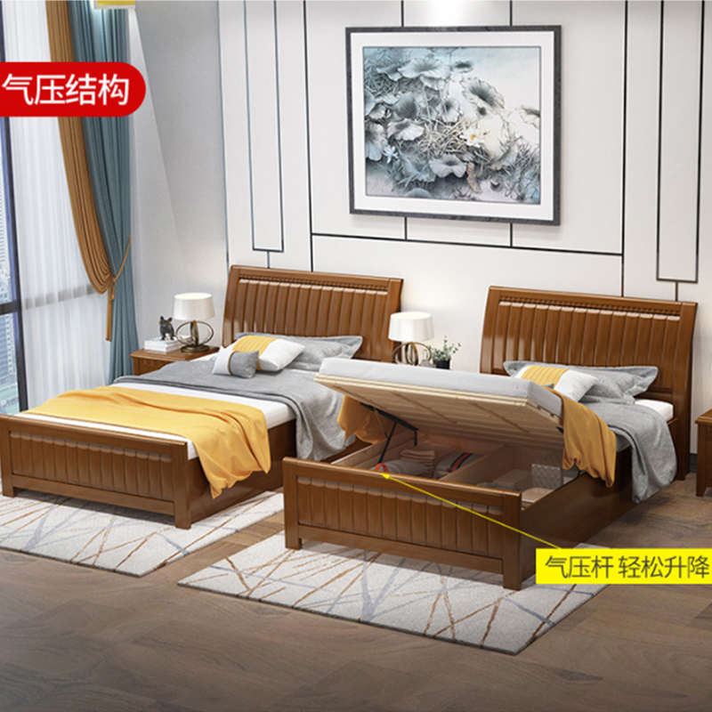 勒米卡乐(LEMIKALE)-43 办公家具 接待床 1.2米气压款实木床