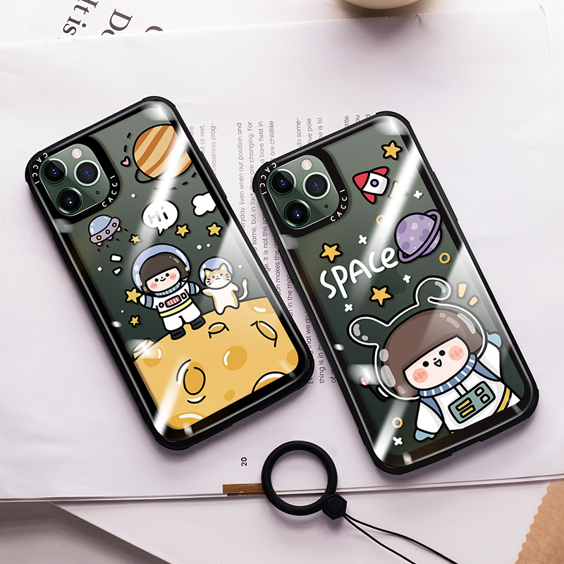 卡绮宇宙苹果12手机壳iPhone11透明x玻璃promax可爱xr高档