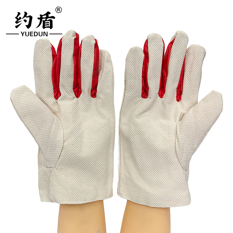 约盾 帆布防滑拒油点胶手套 FYI005/双高清大图