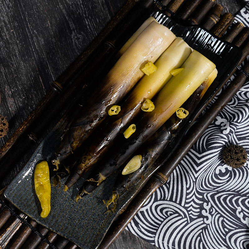 富春龙即食手剥笋230g*3袋装 泡椒味 鲜嫩多汁脆爽可口高清大图