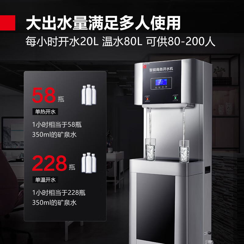德玛仕 (DEMASHI) 直饮机商用学校公司工厂饮水机开水器烧水机净水器直饮水机商用 YT-2HY