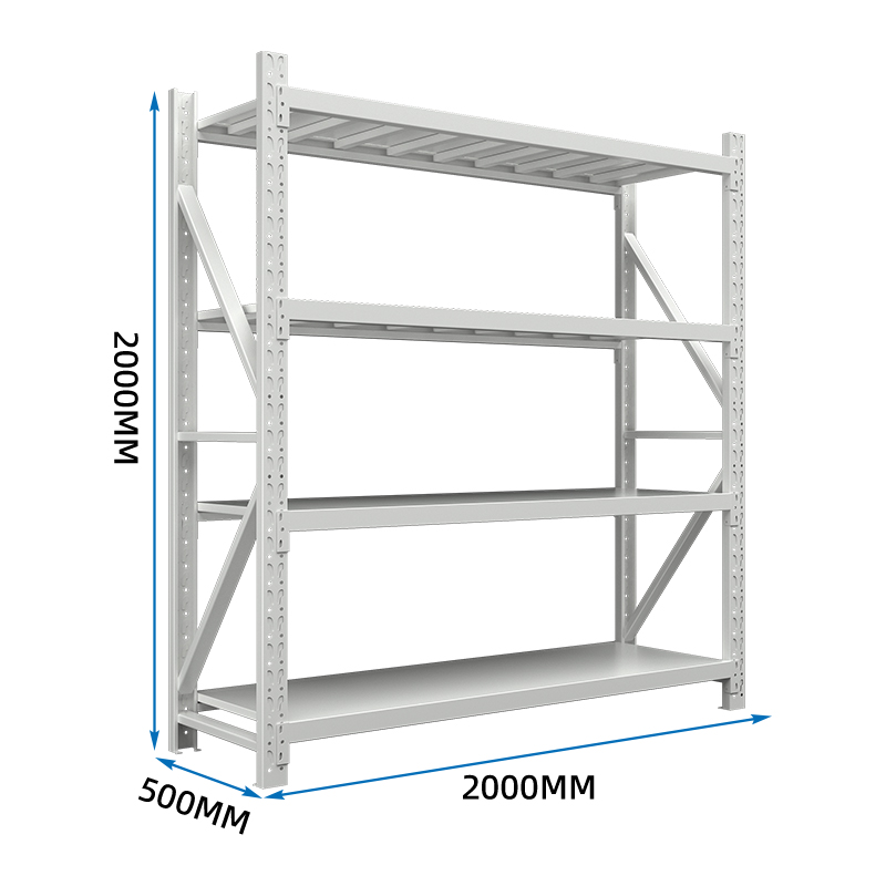 臻远ZYJJ-HJ-015仓储货架灰白色主架2000*500*2000mm/200kg高清大图