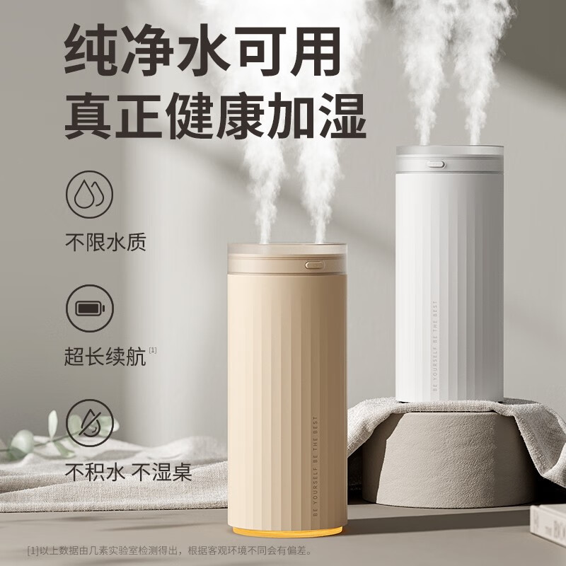 几素 桌面加湿器 迷你卧室宿舍床头家用空气加湿器 4000mAh高清大图