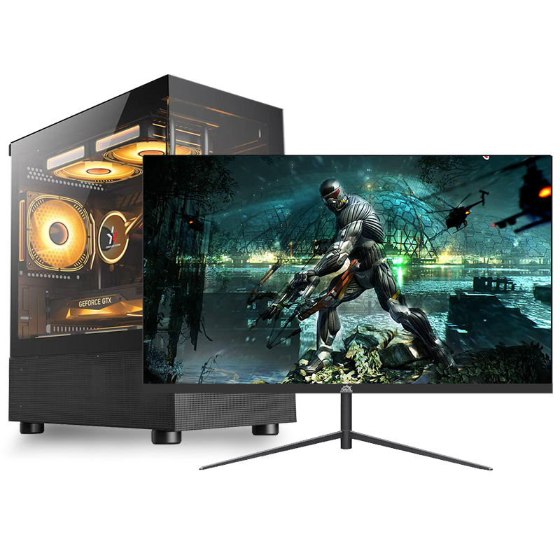 亚当贝尔 家用办公台式电脑主机11代i9 11900H/RTX4050 6G光追独显/32G内存/1TB SSD固态 商务娱乐影音吃鸡黑神话悟空游戏学生电脑整机+27英寸显示器全套