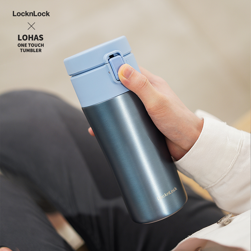 乐扣乐扣(LOCK&LOCK)鎏金杯 一键式弹跳保温杯316不锈钢商务便携保温保冷水杯子360ML