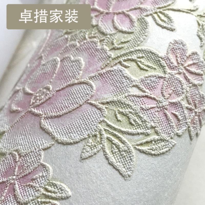 温馨田园卧室墙纸 粉色小碎花婚房壁纸 环保无纺布材质 U028壹德壹