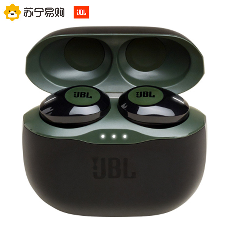 JBL TUNE120TWS 真无线蓝牙耳机 跑步运动吃鸡 双耳通用型音乐耳塞入耳式运动耳机 双耳通话 墨玉绿