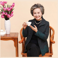 中老年女装外套妈妈春秋装外套奶奶套装/单件60-7080岁老年人冬装 莎丞