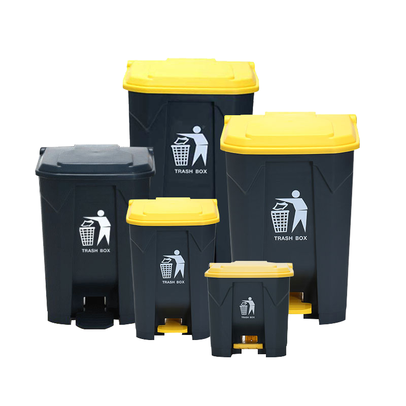 奇桄烁户外垃圾桶50L黄盖个高清大图