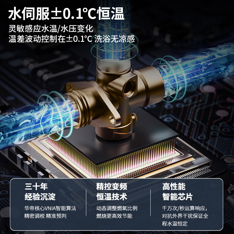 华帝(vatti)官方16升燃气热水器 天然气超一级能效 一级节能 水伺服恒温 冷凝式免滴水热水器 i12253M-16高清大图