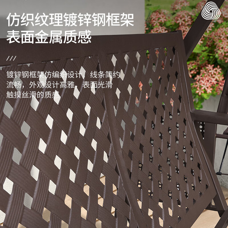 秋千室外花园摇椅别墅院子双人荡秋千铁艺吊椅露台庭院秋千椅高清大图