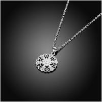 N861 Women Silver Necklace 镀纯银日韩复古配饰女水晶项链坠送女朋友七夕情人节礼物