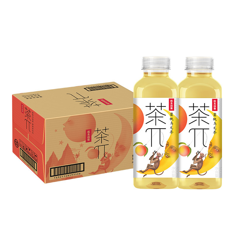 【整箱】农夫山泉 茶π茶派蜜桃乌龙茶500ml*15瓶