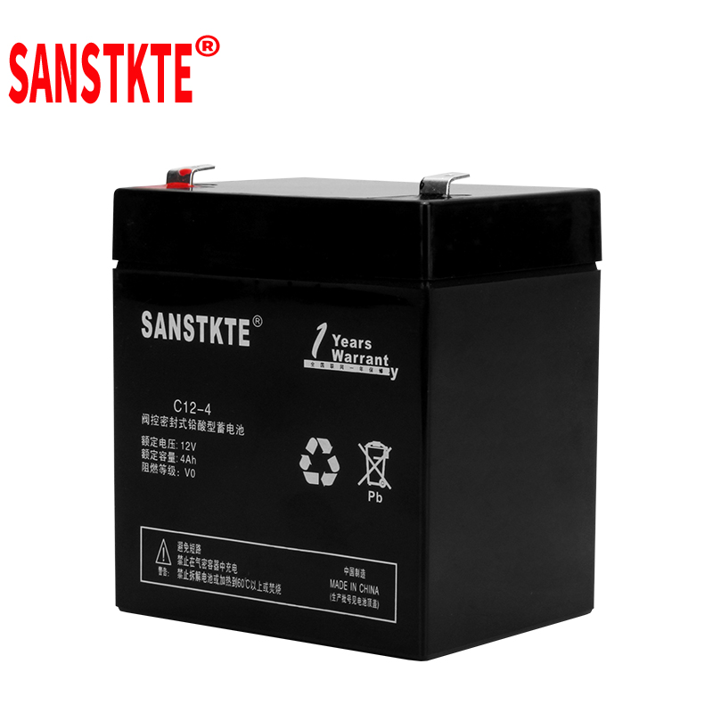 SANSTKTE蓄电池12V4AH电瓶UPS电源直流屏通信照明门禁安防应急C12-4高清大图