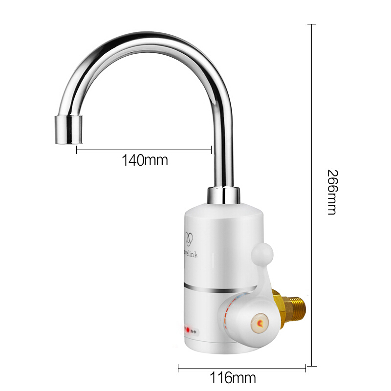 热恋(LoveLink)电热水龙头DF02+漏电保护插头 小厨宝 即热式电热水器 大弯下进水两件套