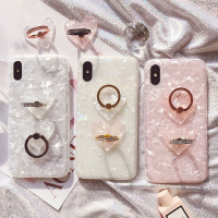 适用爱心梦幻指环支架手机壳通用懒人指环iPhoneX粘贴撑支架8plus