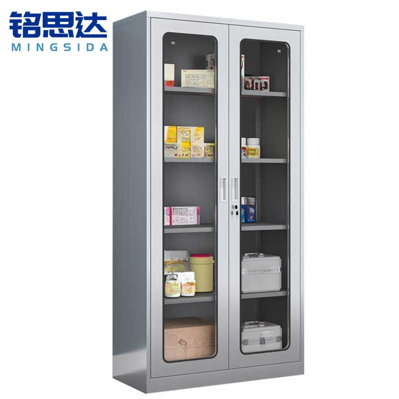 铭思达不锈钢文件柜通玻台高清大图