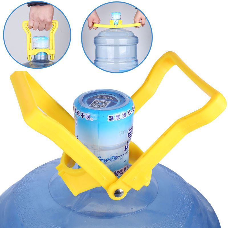 新款提水神器桶装矿泉水厨房省力提桶器水桶手提水桶家用加厚专用-白绿1个;提桶器高清大图