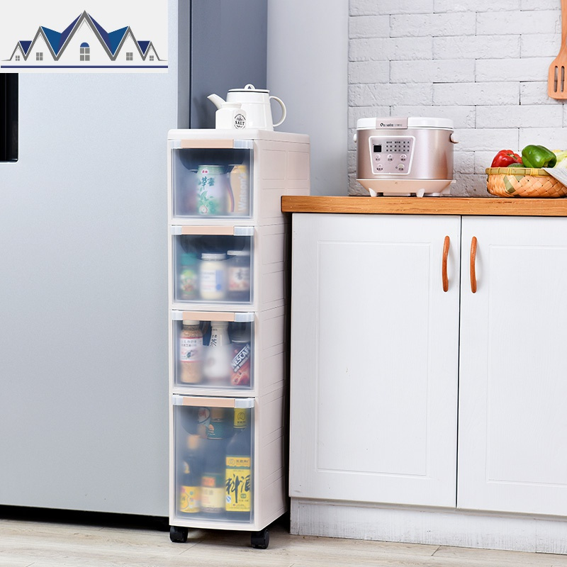 22cm夹缝收纳柜塑料抽屉式卫生间置物架缝隙窄厨房整理柜储物柜 三维