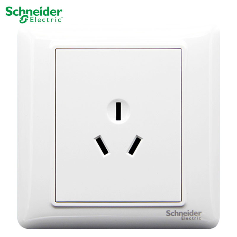 施耐德电气 开关插座 睿意经典白色 插座 86型插座面板 家用墙壁式 五孔一开弱电插座 开关 空调插座 带USB电源插座 16A三孔插座 经典白