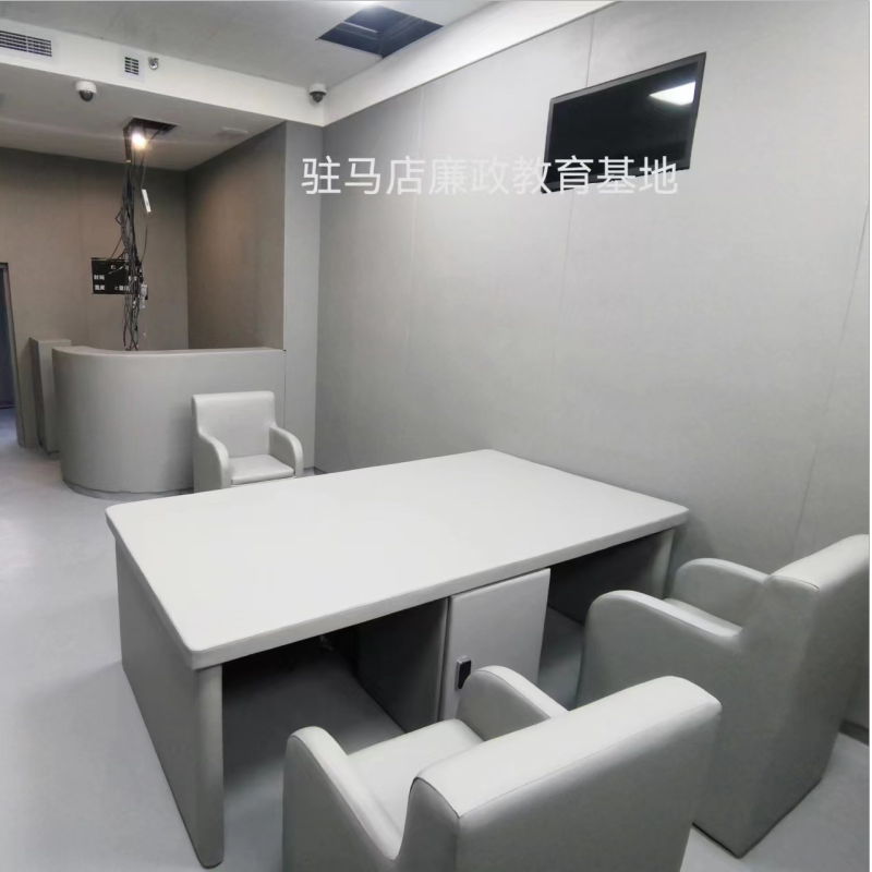 巴洛卡软包谈话室桌椅组合2.0米桌子*1+椅子*3高清大图