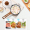 宝宝辅食锅麦饭石煎煮一体烘焙精灵多功能泡面锅婴儿小奶锅家用 奶锅LT-1690卡其色木纹手柄款套餐二:硅胶铲+蒸笼+架子