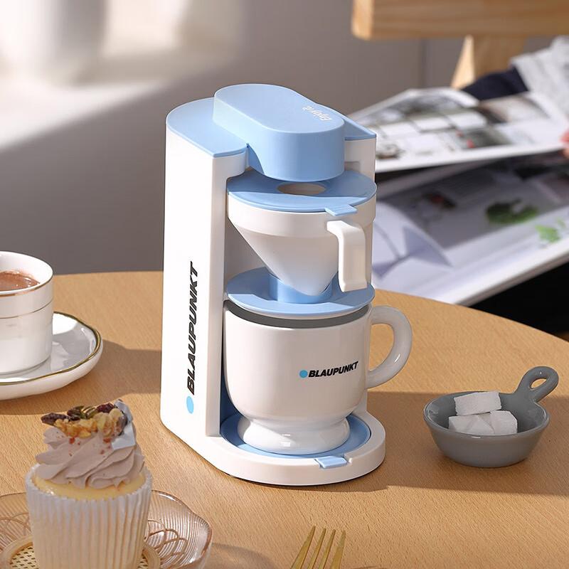 蓝宝 家用小型滴漏式咖啡机 BP-KF821D 蓝白色高清大图