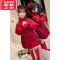 可莉允女童冬装棉服红棉袄儿童拜年服中国风加厚唐装中大童棉衣网红衣服