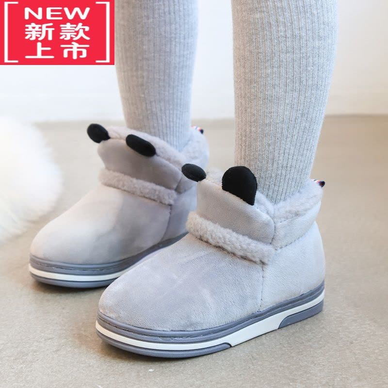可莉允儿童棉拖鞋男童冬季加绒中大童女童宝宝卡通可爱居家小学生棉鞋冬图片