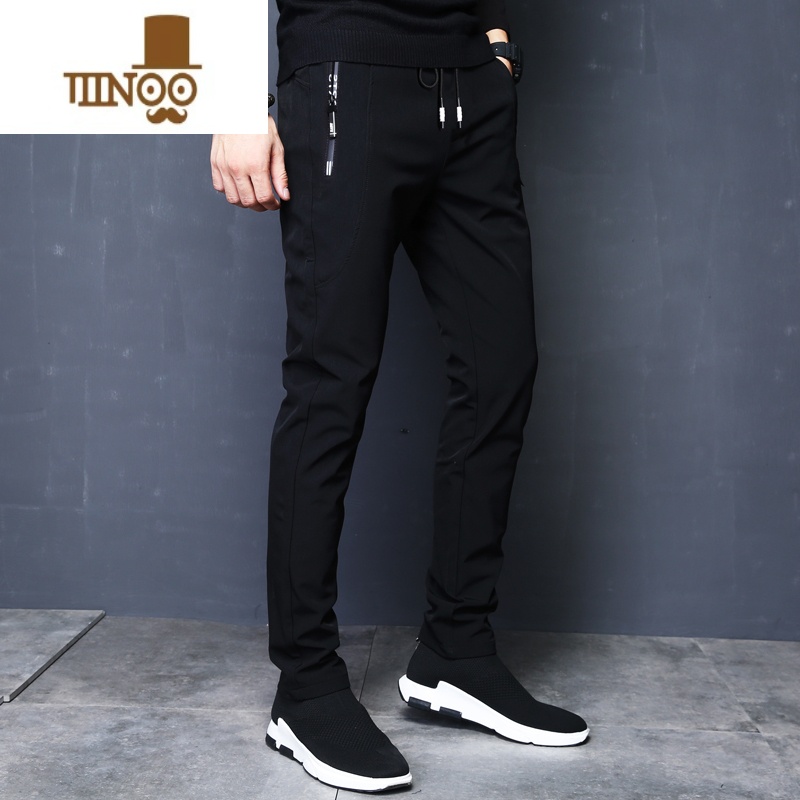 YANXU冬季裤子男加绒加厚宽松直筒休闲裤男士运动长裤2023新款潮流高清大图