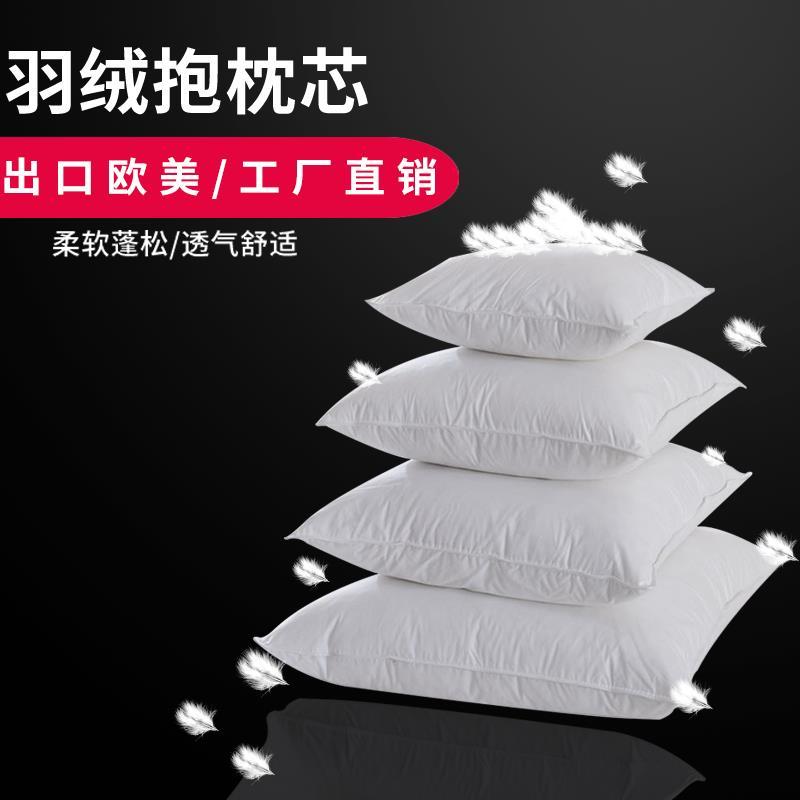 羽绒抱枕芯靠枕十字绣方枕芯沙床靠垫45 50 55 60定做