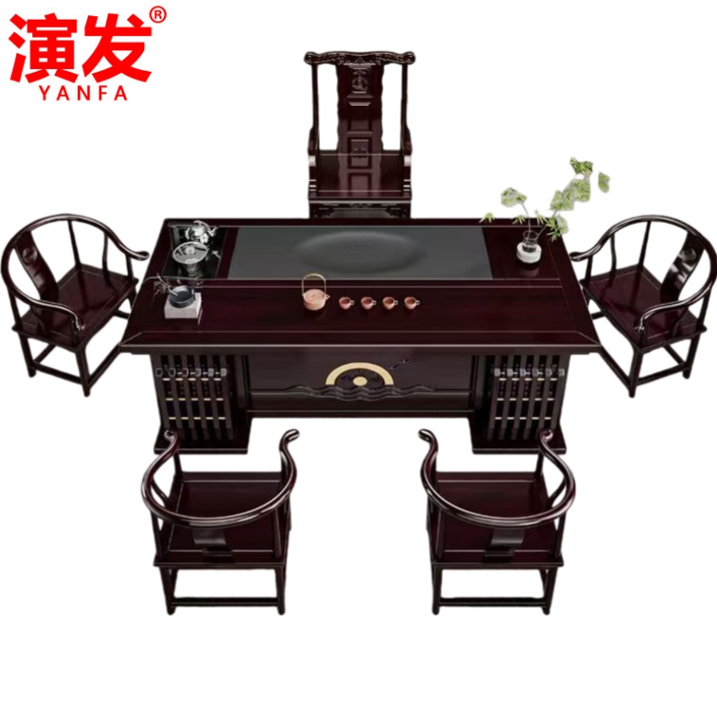 演发 茶桌组合160cm 套高清大图