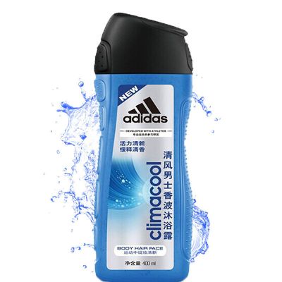 阿迪达斯男士沐浴露洗沐二合一持久留香保湿清爽男女通用清风400ml单
