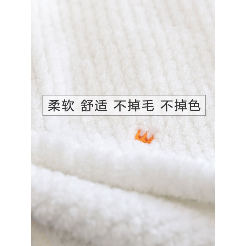 加厚吸水浴帽包头巾 女长发洗头速干帽小清新细纤维干发巾 三维工匠 爱心白色高清大图