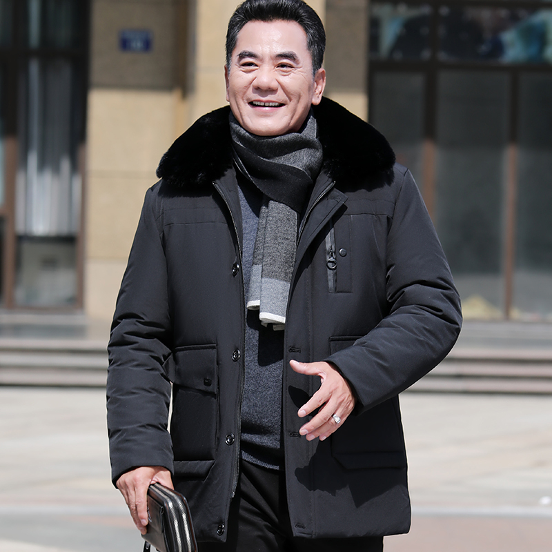 newlake爸爸棉袄冬季加厚加肥加大中老年人冬装男爷爷装棉衣加绒6070