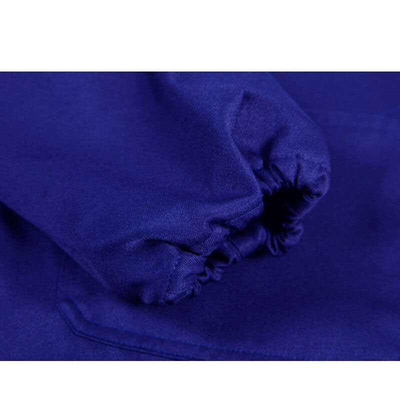 谋福 CNMF 8503 -2 加厚含棉饲养使用蓝大褂 长袖工作服蓝大衣 仓库搬运工装服 货运防尘服 (艳蓝涤纶款)