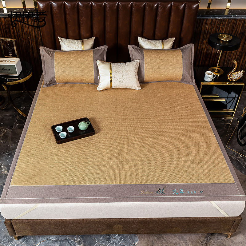 伊伊爱 艾草经典藤席凉席套件高清大图