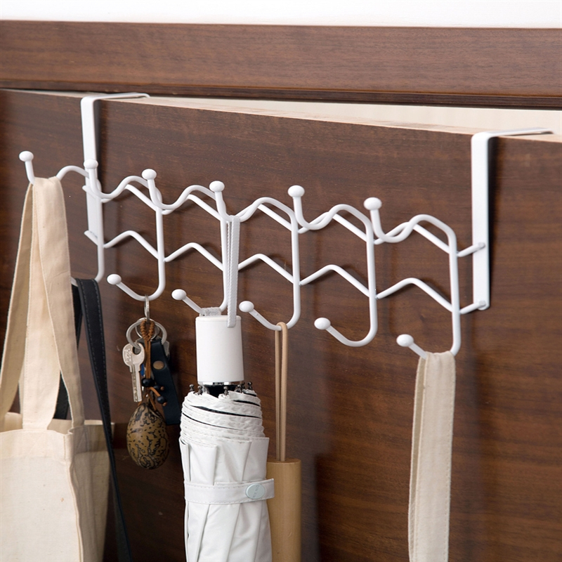 铁艺双排门后挂钩浴室古达免钉置物架卧室挂衣钩免打孔挂衣架衣帽钩