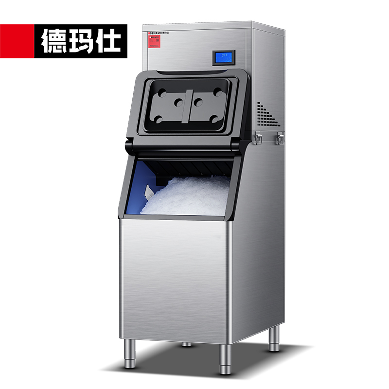 德玛仕(DEMASHI)雪花制冰机商用全自动颗粒制冰机商超海鲜火锅三文鱼刺身冰盘碎冰机 ZBF500X-2H